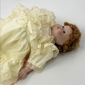 Elegant Doll in Cream Lace Dress